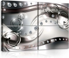 Vászonkép 120x80 Luxus gyémánt ezüst arany csillogás fém elegancia modern