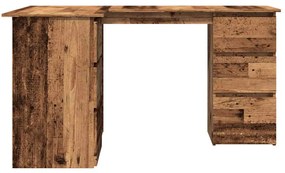 sarokasztal Régi fa 145x100x76 cm Gépelt fa
