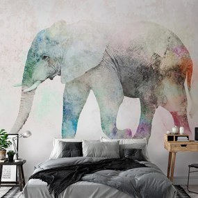 Öntapadó fotótapéta - Painted Elephant, több méretben is (ez 98x70 cm)