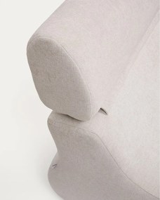 Fehér-világos rózsaszín zsenília fotel Club – Kave Home