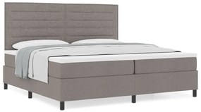 Taupe doboztavas ágy matraccal 200x200 cm szövet