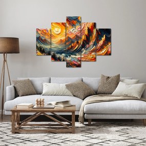 Kép - Hegyek, melyeket napfény ölel (150x105 cm)