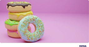 PIPPER. Öntapadós textiltapéta "Donuts 4"