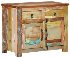 tömör újrahasznosított fa tálalószekrény 68x35x55 cm
