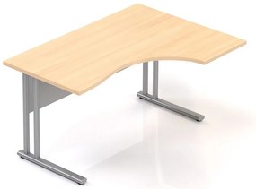 Visio LUX ergonomikus asztal 136 x 100 cm, jobb, tölgy