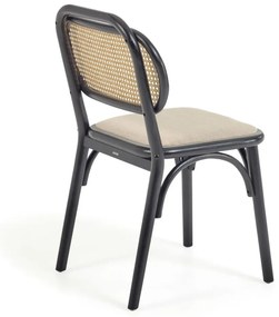 Fekete-bézs étkezőszék Doriane – Kave Home