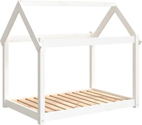 vidaXL fehér tömör fenyőfa kutyaágy 101x70x90 cm