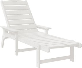 vidaXL Napozó 2 pcs Fehér 195,5 x 53 x 98,5 cm Polietilén