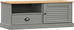 vidaXL VIGO szürke tömör fenyőfa TV-szekrény 106 x 40 x 40 cm