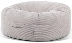 Világosszürke kordbársony babzsákfotel Roll 135 – SLOWDOWN