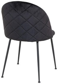 Fekete bársony étkezőszék szett 2 db-os Geneve – House Nordic