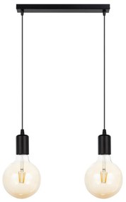 Csillár zsinóron MIROS 2xE27/60W/230V fekete