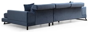 Kék sarokkanapé (jobb oldali) Frido – Balcab Home