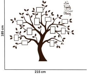 Falmatrica "Fa fényképekkel 3 - barna színű" 185x215cm