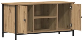 TV Szekrény Kézműves Tölgy 100x40x50 cm Mérnök Fa és Acél