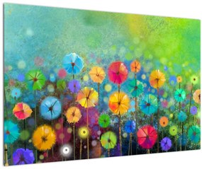Kép - Absztrakt virágok (90x60 cm)