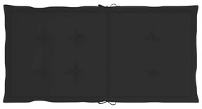 6 db fekete oxford szövet háttámlás székpárna 100x50x3 cm