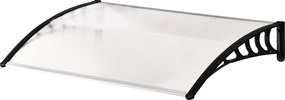 Outsunny Bejárati Ajtó Napernyő 89 x 122 cm, Polikarbonátból Készült, Ívelt Napernyő UV Védelemmel, Esővédő Napernyő Kültérre, Fehér | Aosom