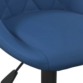 vidaXL kék bársony irodaszék