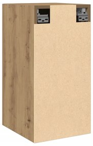 2 db kézműves tölgy színű szerelt fa TV-szekrény 30,5x30x60 cm