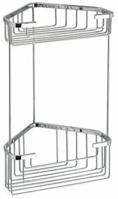 GEDY 2482 Smart kétszintes sarokpolc 20 x 32,5 x 15,1 cm, ezüst
