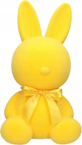 Sárga húsvéti nyuszi flokkolt 51 cm karácsonyi dekoráció