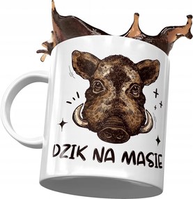 Bögre Vicces Vaddisznó a tömegben Ajándék Nyomtatott Fotóval