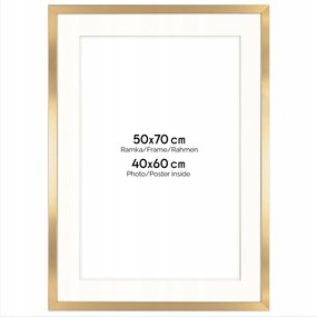 Arany képkeret 50x70 cm passe partout (40x60 cm)