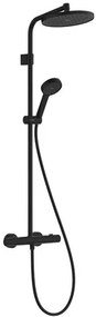 Zuhanyrendszer Hansgrohe Activera S termosztatikus csapteleppel matt fekete 28078670