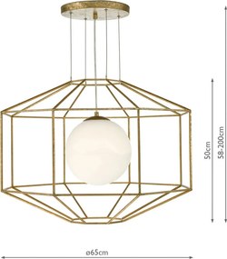 Dar Lighting IZMIR IZM0135 Függőlámpa 1x60W/E27 IP20