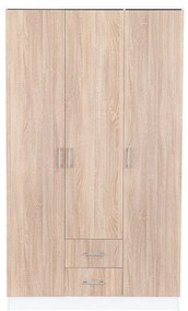 Miami gardróbszekrény 120x205 cm sonoma tölgy-fehér