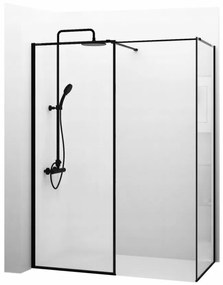 Rea - Bler zuhanykabin 70x100cm, 8mm átlátszó üveg, fekete profil, KOMPL-BLER070100