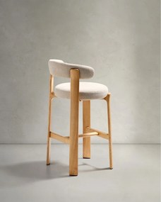 Bézs-világos natúr színű kőrisfa bárszék (ülésmagasság 75 cm) Granite – Kave Home