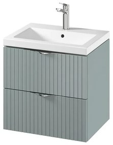 Cersanit S801-544 - Függesztett fürdőszobai szekrény mosdóval TIRSO 60x45 cm menta