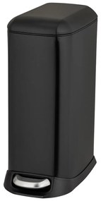 Matt fekete acél pedálos szemetes 12 l Design – Wenko