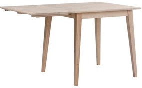 Filippa matt lakkozott tölgyfa étkezőasztal lehajtható asztallappal, 80 x 80 cm - Rowico
