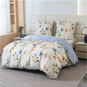 Mikroflanel ágyneműhuzat GENTLE LEAVES krémszínű Ágyneműhuzat mérete: 70 x 90 cm | 140 x 200 cm