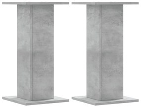 2 db betonszürke szerelt fa növénytartó állvány 30 x 30 x 60 cm