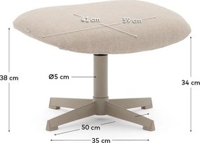 Sötétkék zsenília lábtartó Teryl – Kave Home