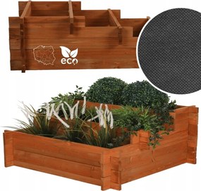 Magasított fa ágyás zöldséges virágtartó ágyás impregnáló 100x75 cm