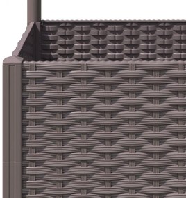 barna polipropilén rácsos kerti ültetőláda 120 x 40 x 136 cm