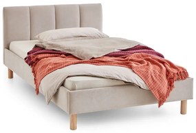 Bézs kárpitozott egyszemélyes ágy ágyrács nélkül 120x200 cm Joker – Meise Möbel