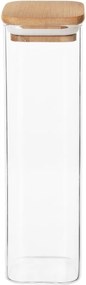 Üvegkonténer Bambusz konyhai légmentesen záródó ömlesztett élelmiszer 600 ml
