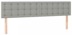 világosszürke szövet LED-es fejtámla 160x5x78/88 cm