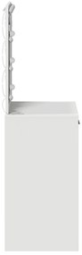 LED-es pipereasztal Fehér 50x41x135 cm