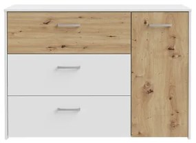 Fiókos komód URO artisan tölgy/ fehér