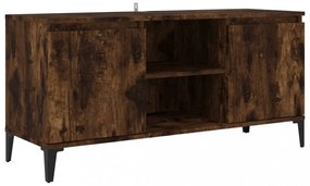 füstös tölgy színű TV-szekrény fémlábakkal 103,5 x 35 x 50 cm