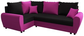Sarok ülőgarnitúra Fleur Plus (lila + fekete) (B). 1057096