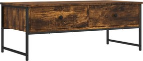 vidaXL füstös tölgy színű szerelt fa dohányzóasztal 101 x 49 x 39,5 cm