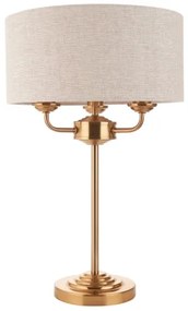 Endon 110721 - Asztali lámpa HIGHCLERE 3xE14/18W/230V bézs/réz
